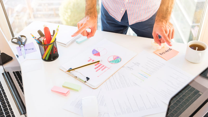business man working office