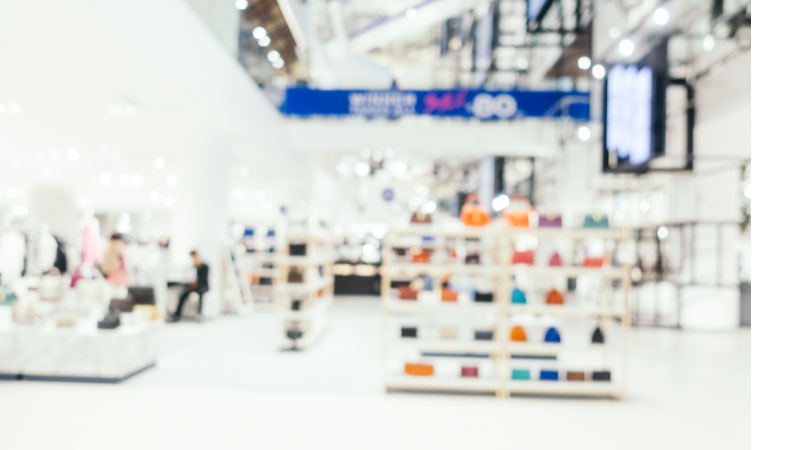 abstract blur defocused shopping mall
